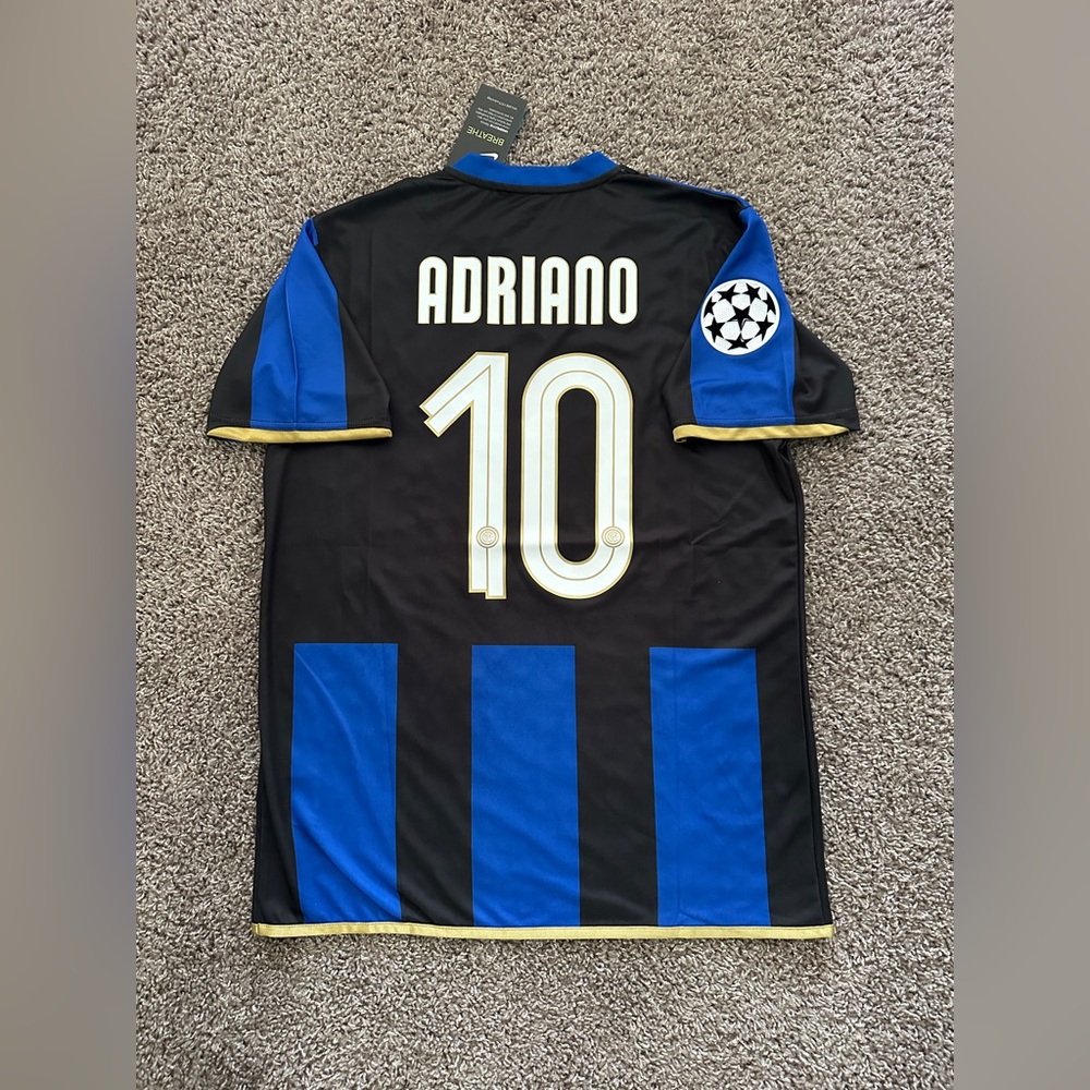 Inter Milan Jersey Adriano Blue